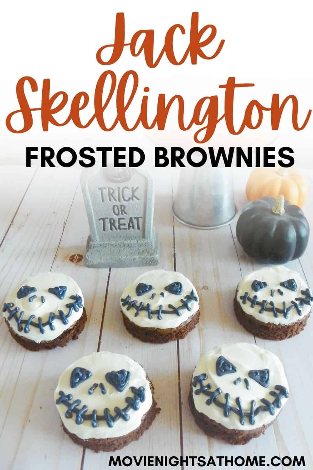 Easy Jack Skellington Brownies Nightmare Before Christmas Dessert