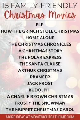 Ultimate Christmas Movies List Printable & Themed Snacks