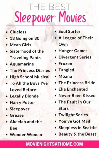 31+ Best Sleepover Movies for Girls & Tweens - Movie Nights at Home