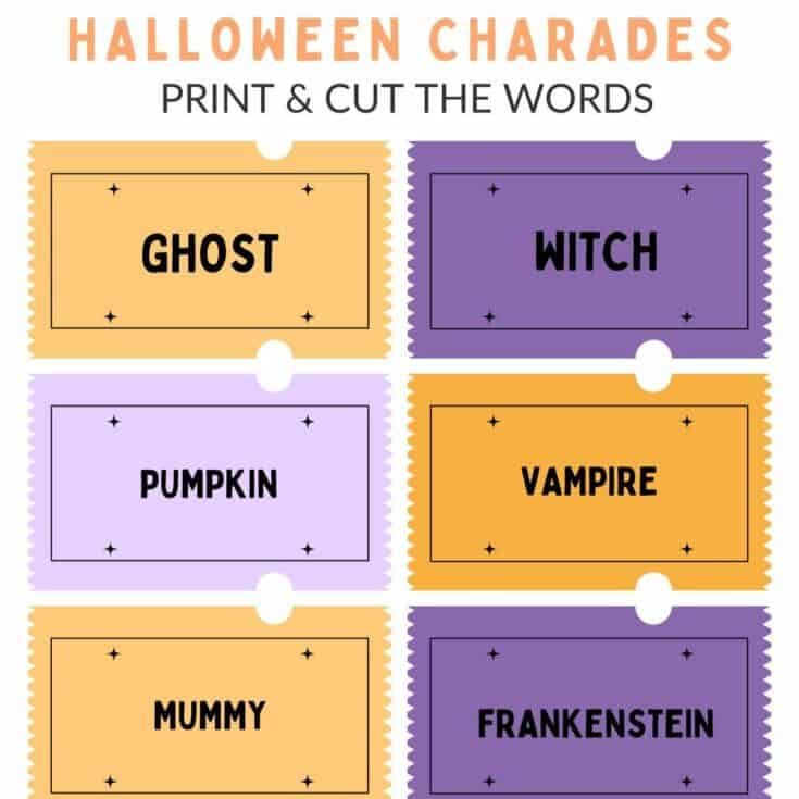 halloween charades sneak peek at printable