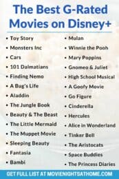 50+ Best G-Rated Movies on Disney Plus for Kids 2024