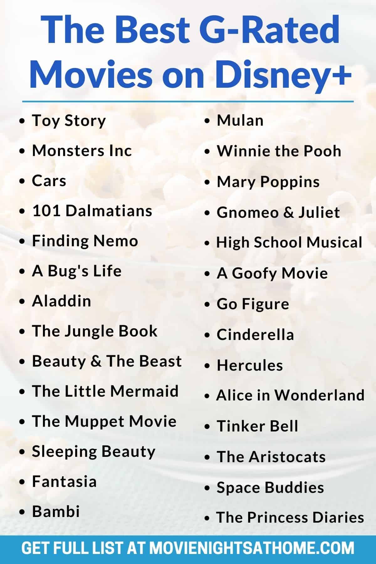 g rated disney movies
